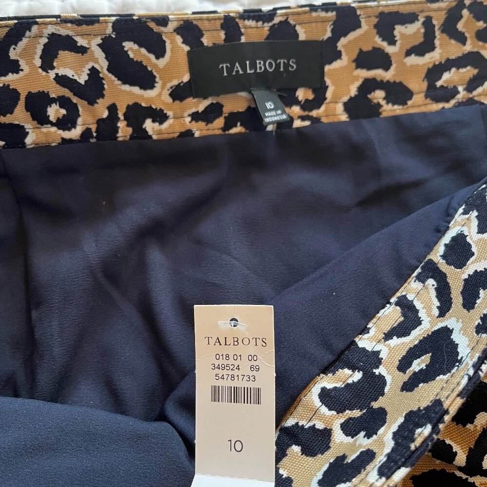 TALBOTS skirt leopard print size 10